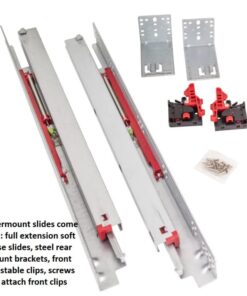 Concealed full extension soft close drawer slides